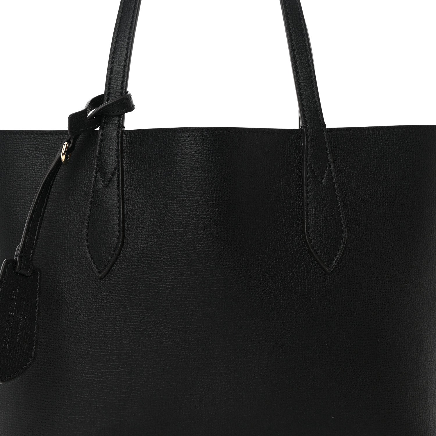 Burberry Grainy Calfskin Haymarket Check Medium Reversible Tote Black 13 of 18