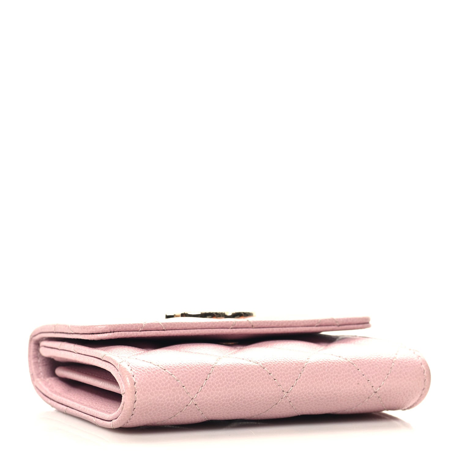 Chanel Caviar Quilted Studded CC Flap Card Holder Light Pink 4 of 10