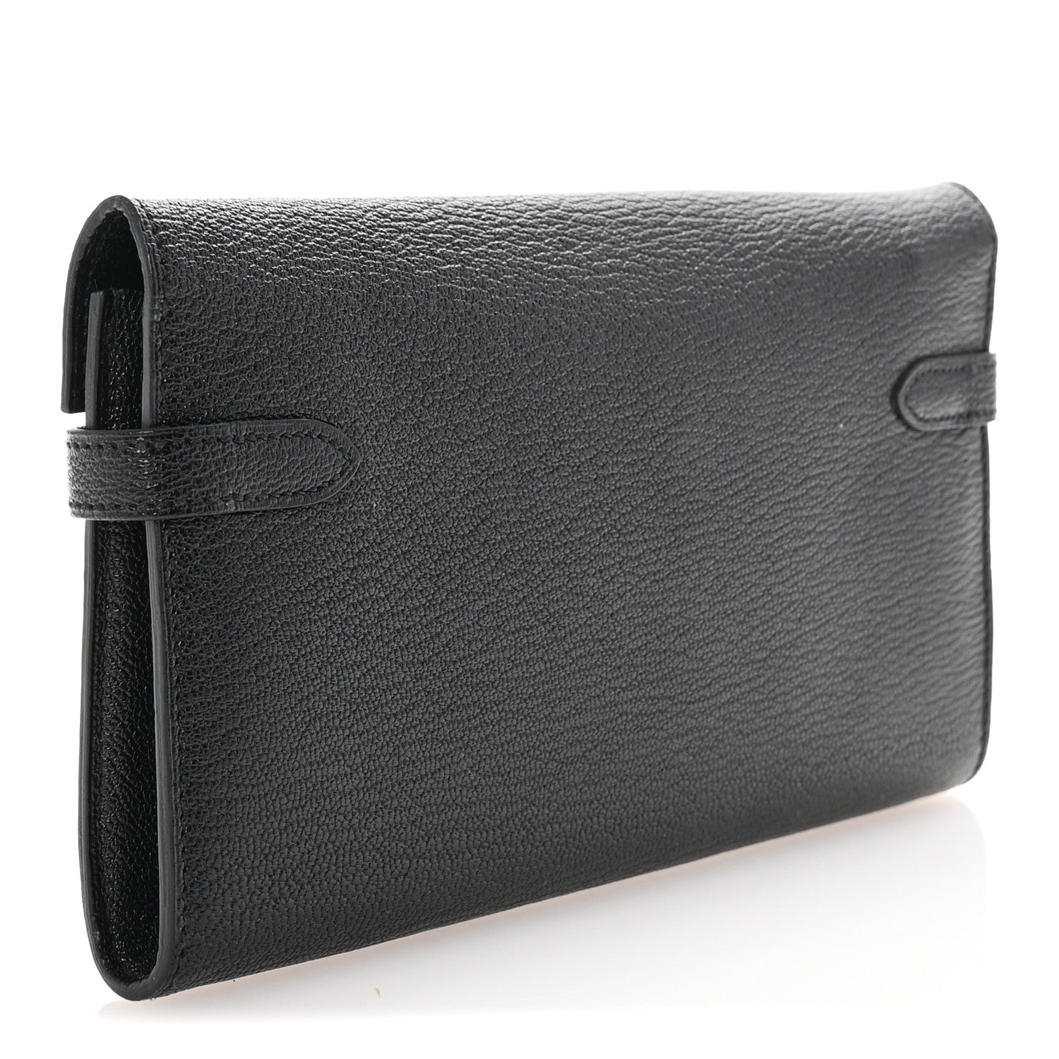 Hermes Chevre Mysore Kelly Longue Wallet Black 3 of 7