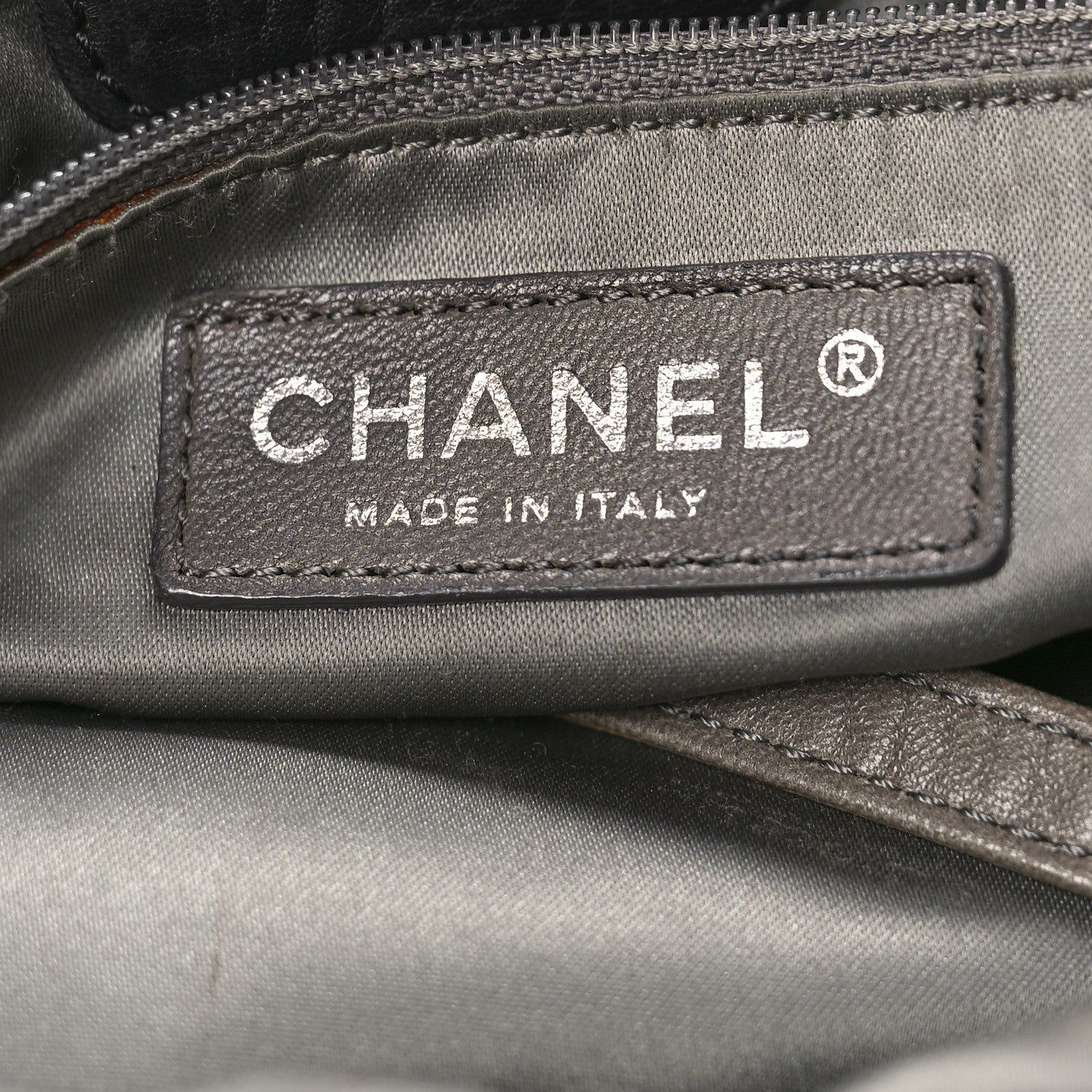 Chanel Distressed Lambskin Vintage Ligne Lady Braid Tote Black 6 of 10