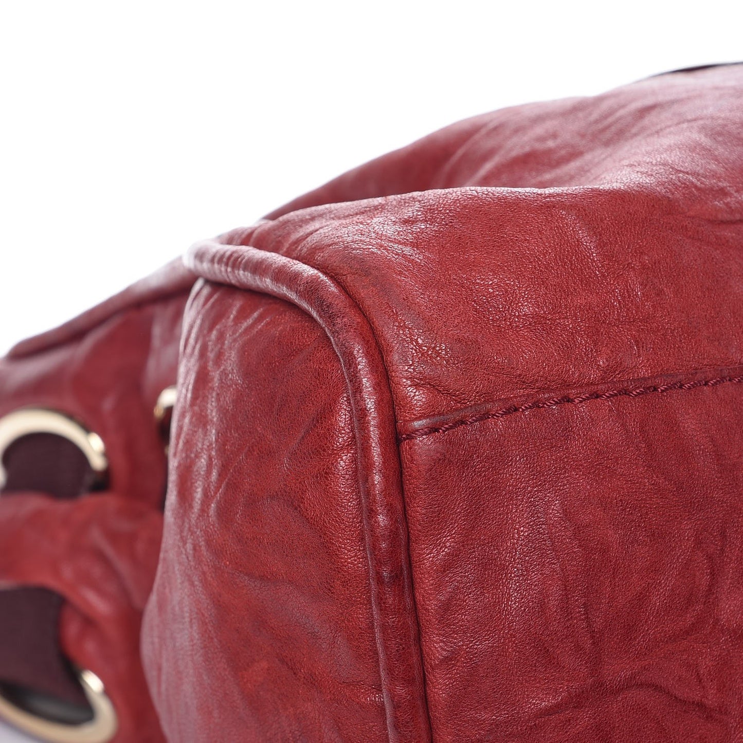 Calfskin XL Ramona Tote Burgundy Red