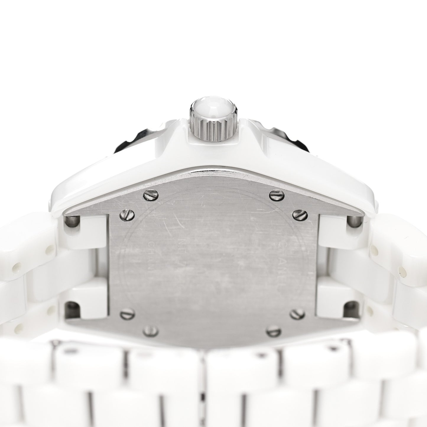 Stainless Steel Ceramic Diamond Pave Bezel 33mm J12 Quartz Watch White