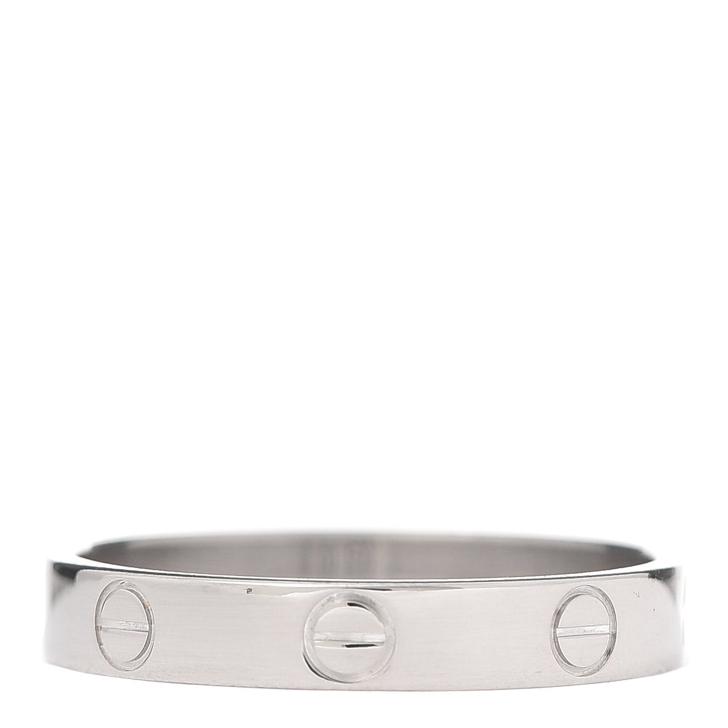 18K White Gold 3.5mm LOVE Wedding Band Ring 58 8.25