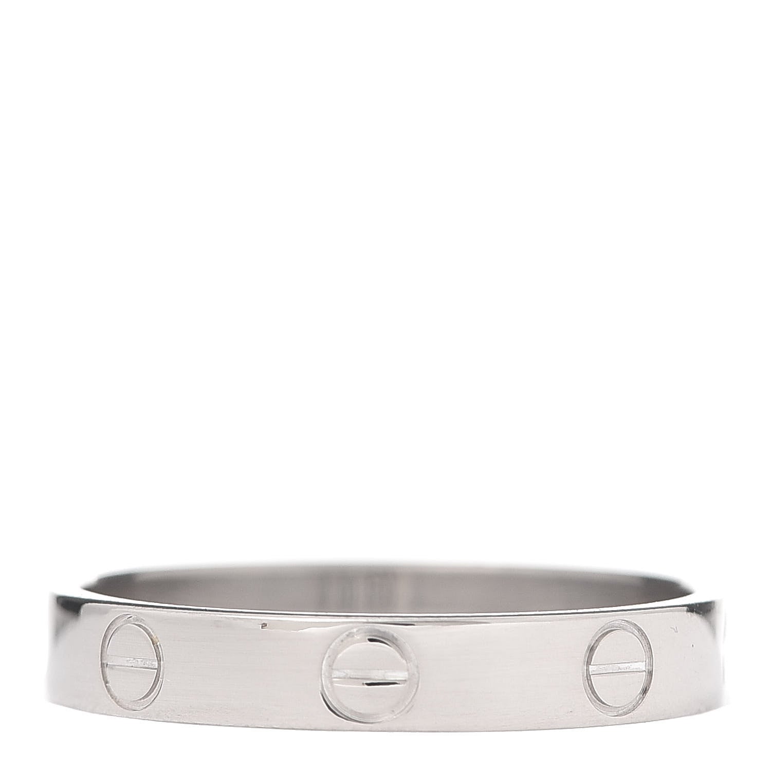 Cartier 18K White Gold 3.5mm LOVE Wedding Band Ring 58 8.25 3 of 4