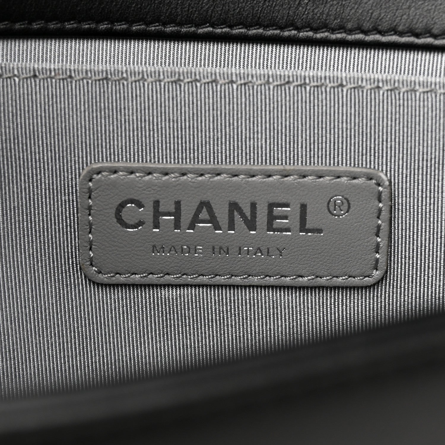 Chanel Calfskin Chevron Quilted Medium Boy Flap Black 6 of 11