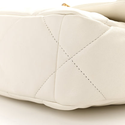 Chanel Lambskin Quilted Medium Chanel 19 Flap White 10 of 11