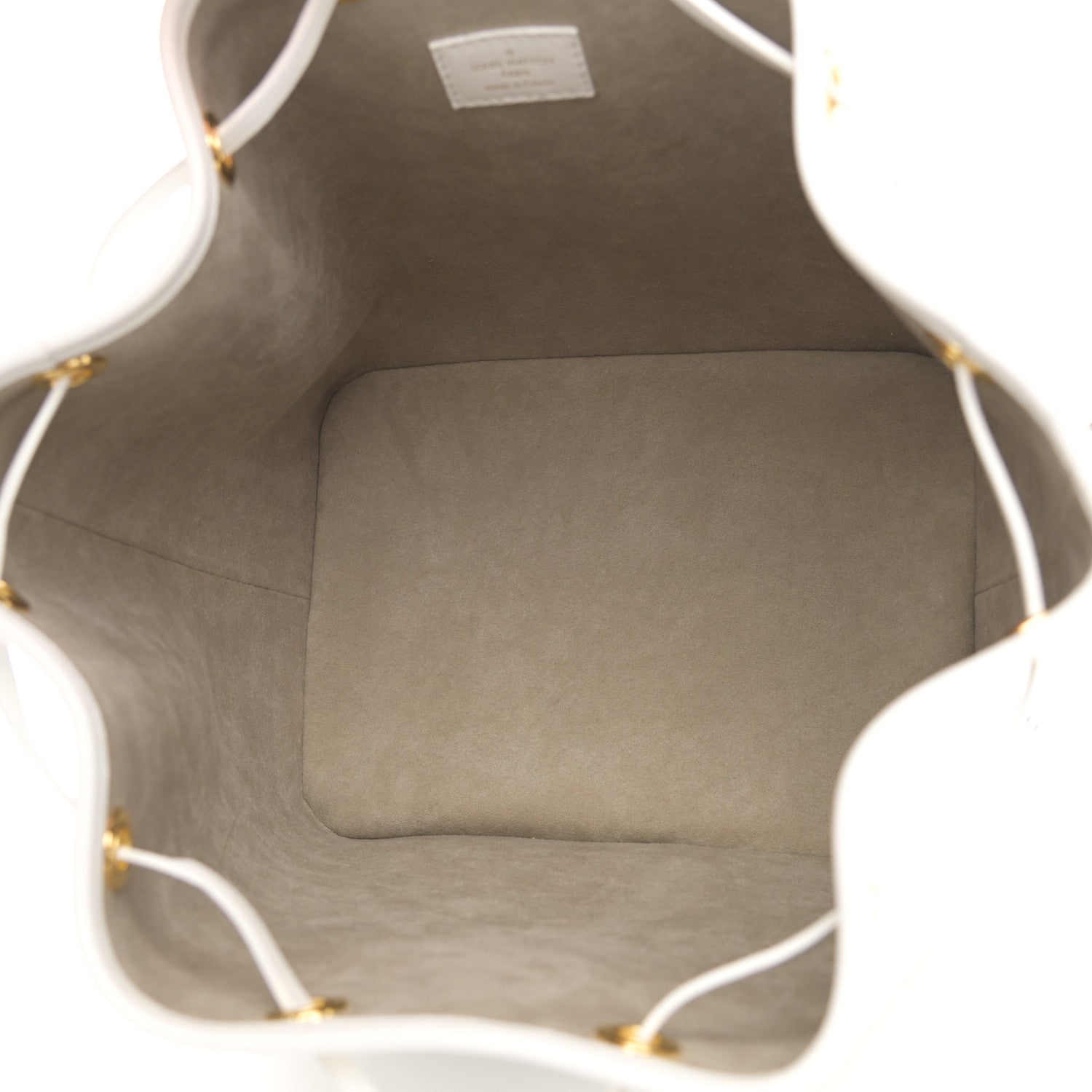 Louis Vuitton Calfskin Monogram Cutout Petit Noe White 5 of 10