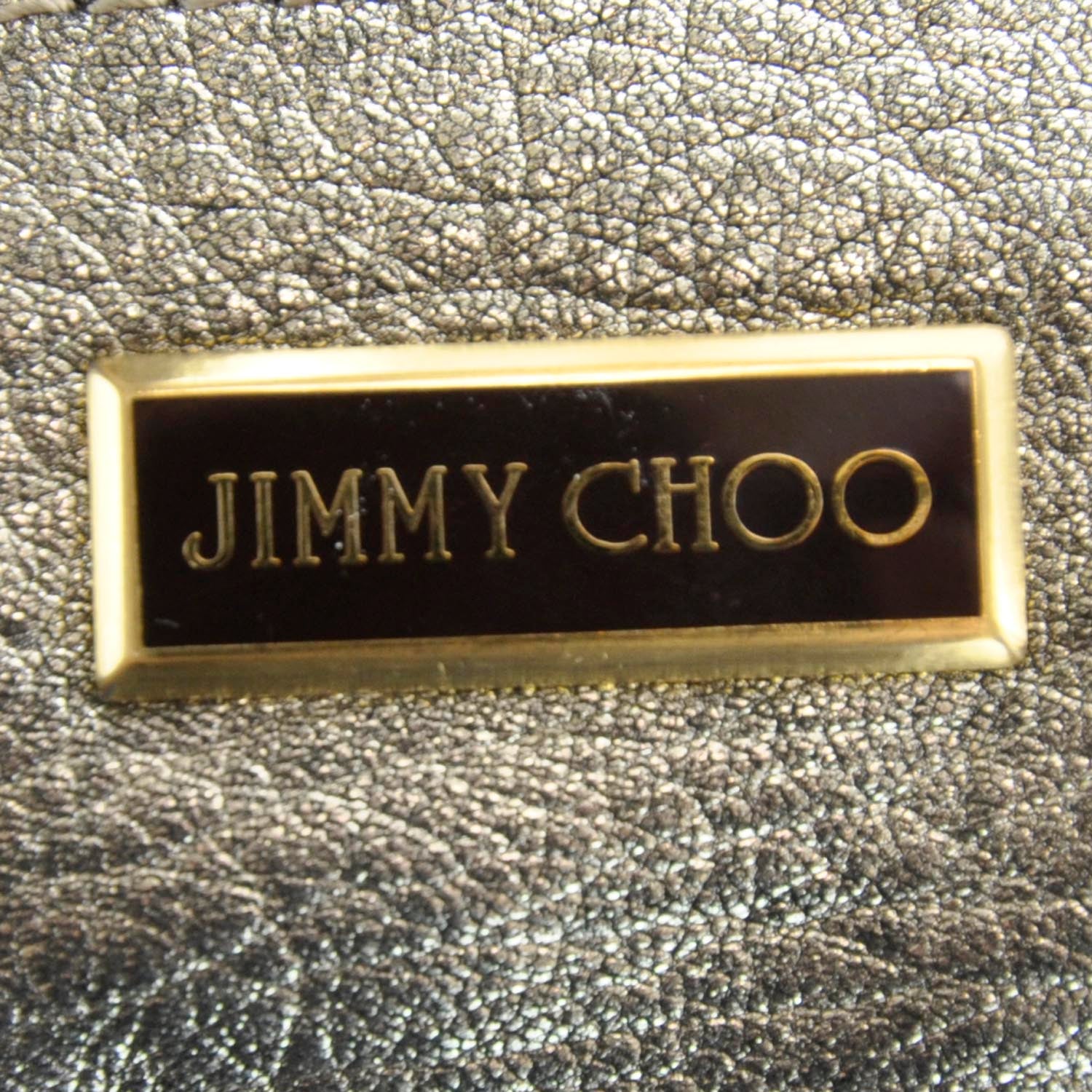 Jimmy Choo Leather Mave Foldover Clutch Metallic 7 of 12