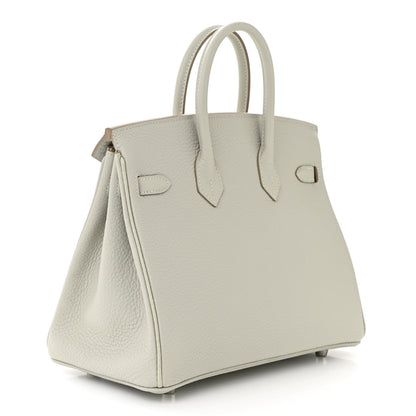 Hermes Togo Verso Birkin 25 Gris Perle Nata 3 of 11
