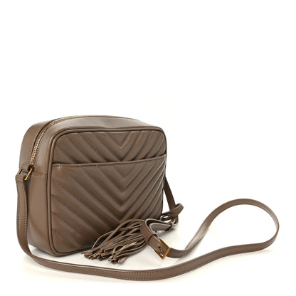 Saint Laurent Calfskin Matelasse Monogram Lou Camera Bag Dark Beige 3 of 11