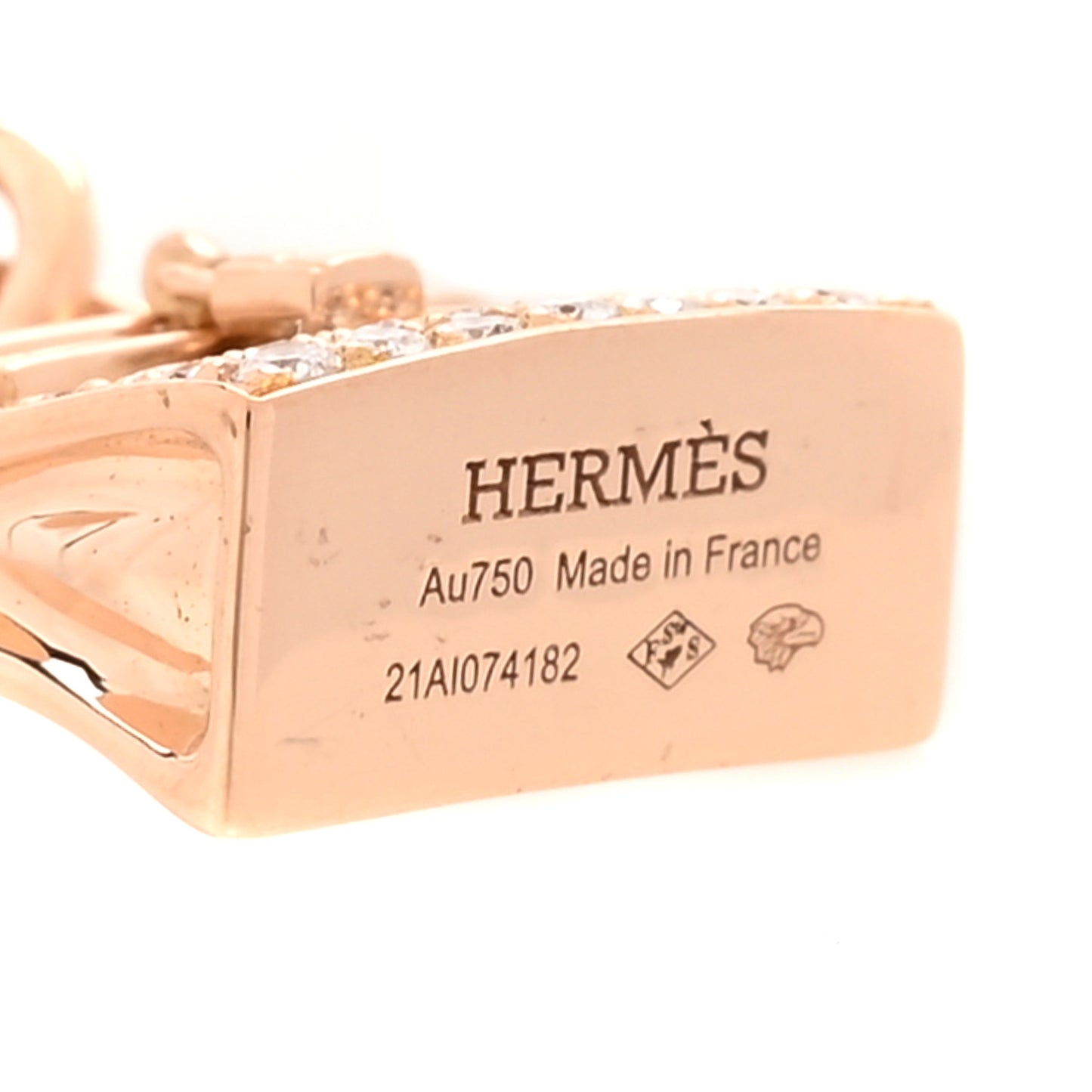 18K Rose Gold Diamond Kelly Amulettes Pendant Necklace