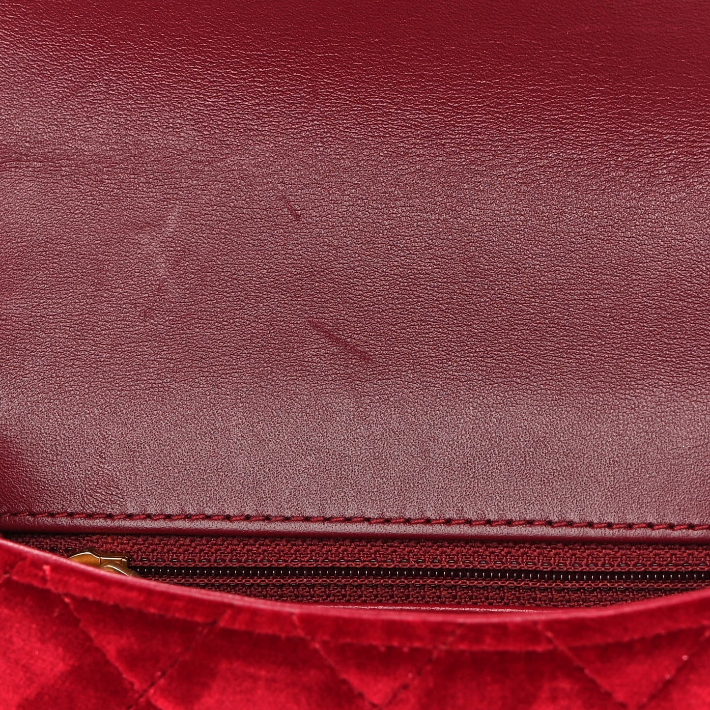 Velvet Enamel Mini Flap Red