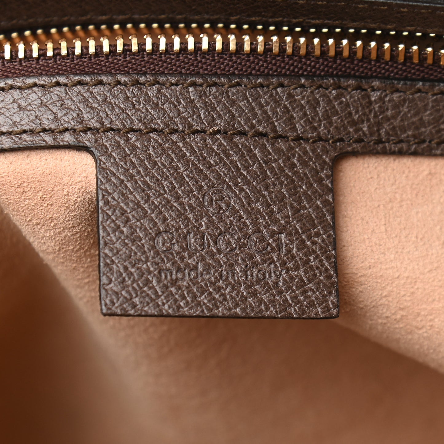 GG Supreme Monogram Web Medium Ophidia Top Handle Dome Bag Brown