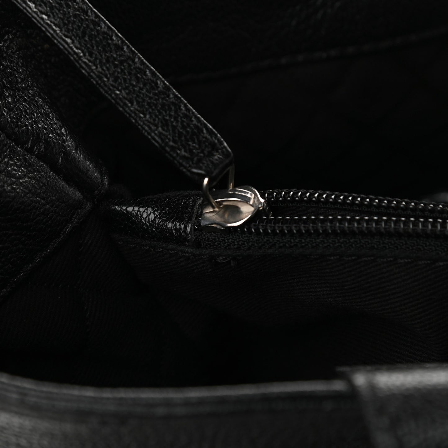 Goatskin Perforated Large CC Tote Black