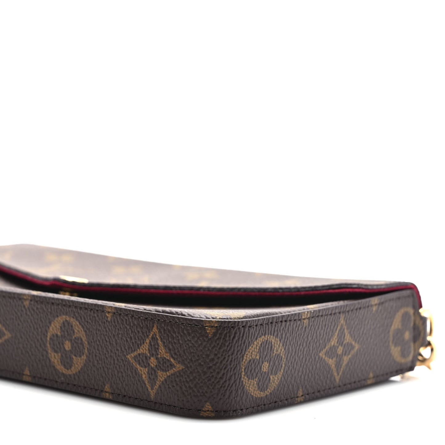 Monogram Pochette Felicie Chain Wallet Fuchsia