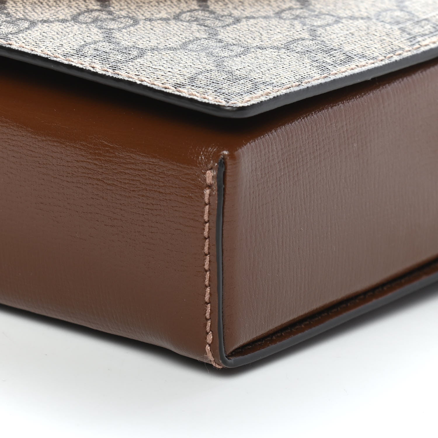 Gucci GG Supreme Monogram Script Logo Heart Crossbody Bag Beige Brown 9 of 9