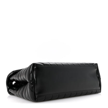 Saint Laurent Calfskin Y Quilted Monogram Monochrome Medium Loulou Chain Satchel Black 4 of 12