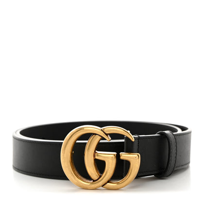 Gucci Calfskin Double G 30mm Belt 85 34 Black 1 of 5