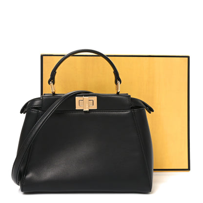 Fendi Nappa Mini Peekaboo Iconic Satchel Black 11 of 11