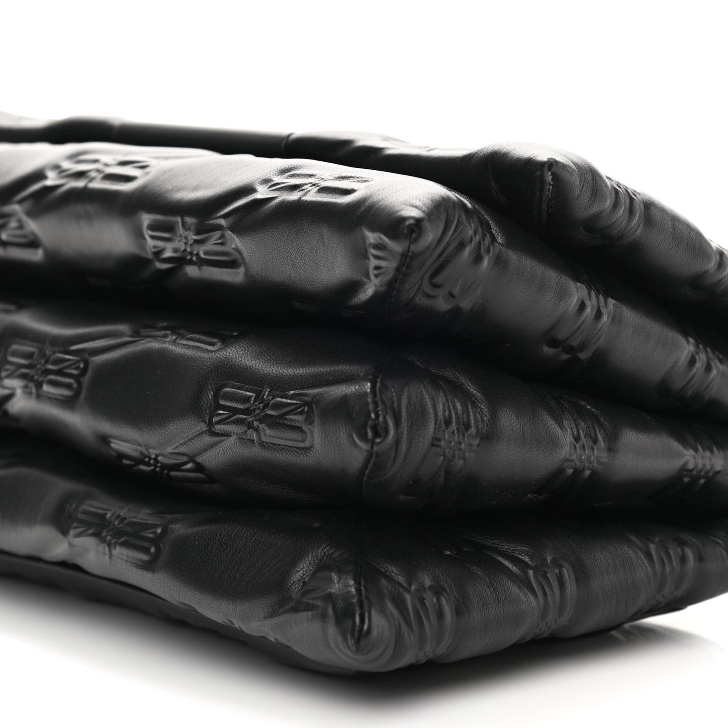 Nappa BB Monogram Embossed Medium Triplet Bag Black