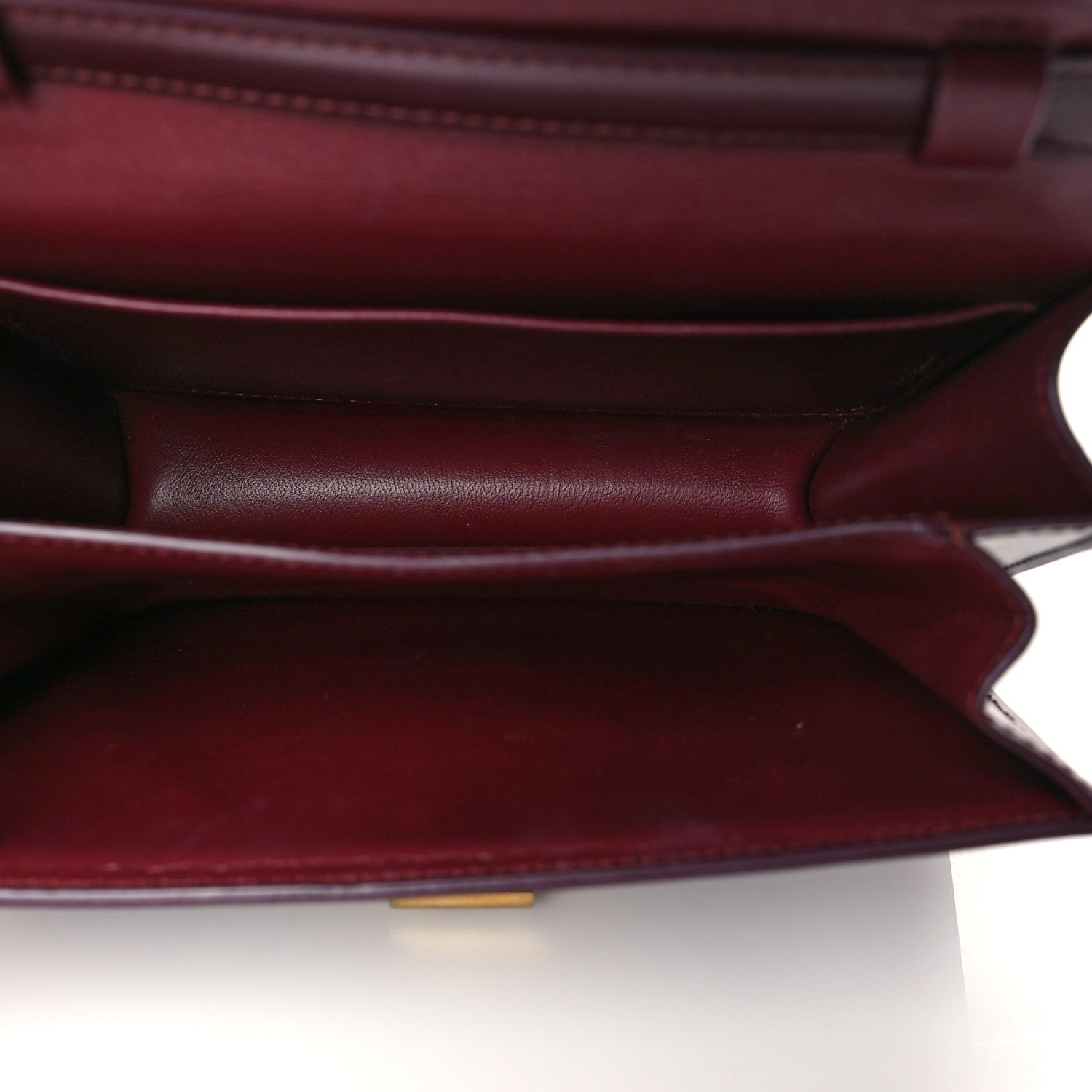 Celine Box Calfskin Teen Classic Box Flap Bag Burgundy 5 of 11