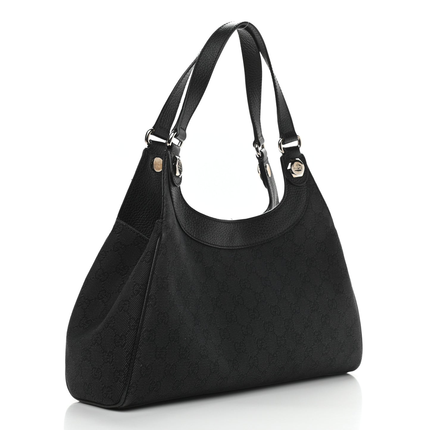 Monogram Medium Charmy Shoulder Bag Black