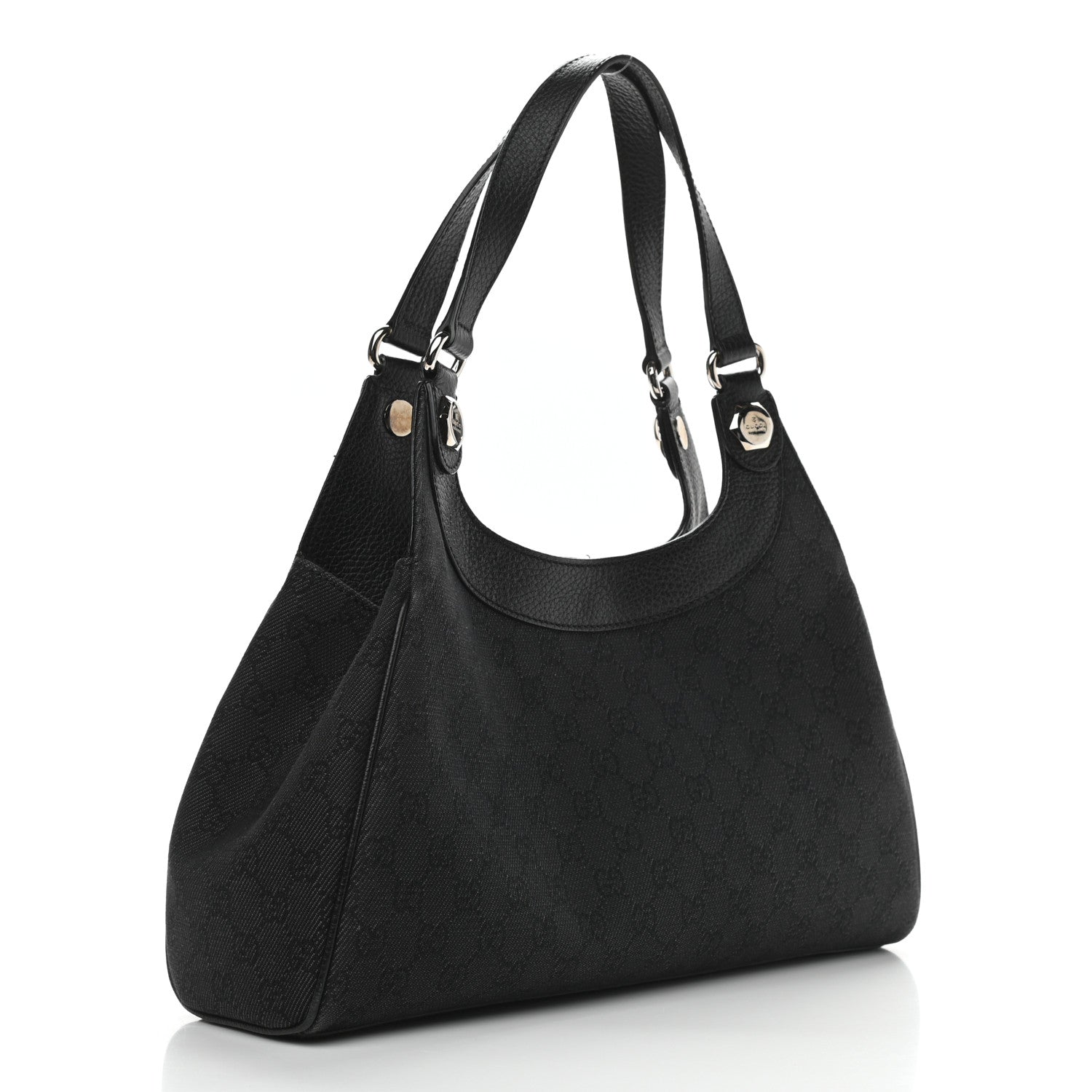 Gucci Monogram Medium Charmy Shoulder Bag Black 2 of 10