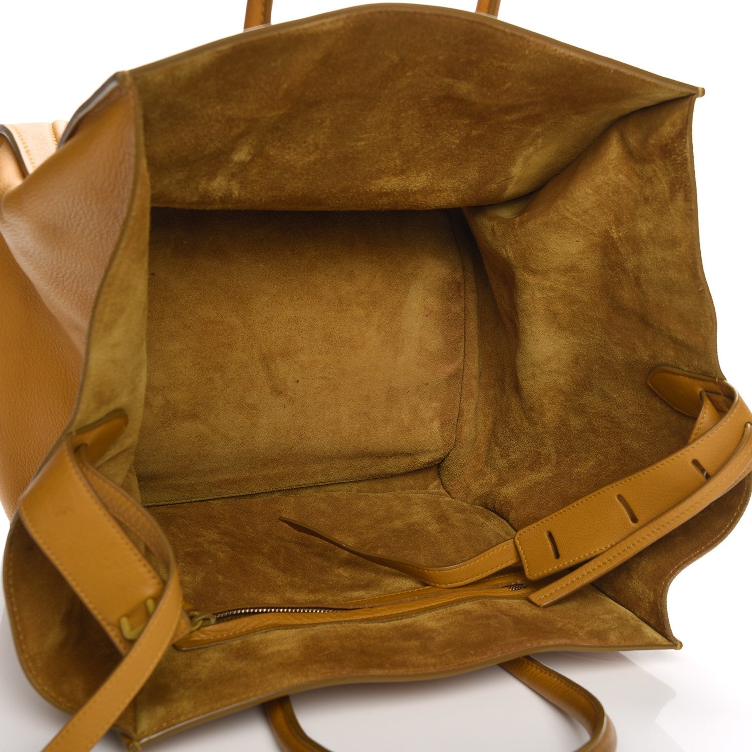 Celine Supple Calfskin Medium Phantom Luggage Curry 6 of 14