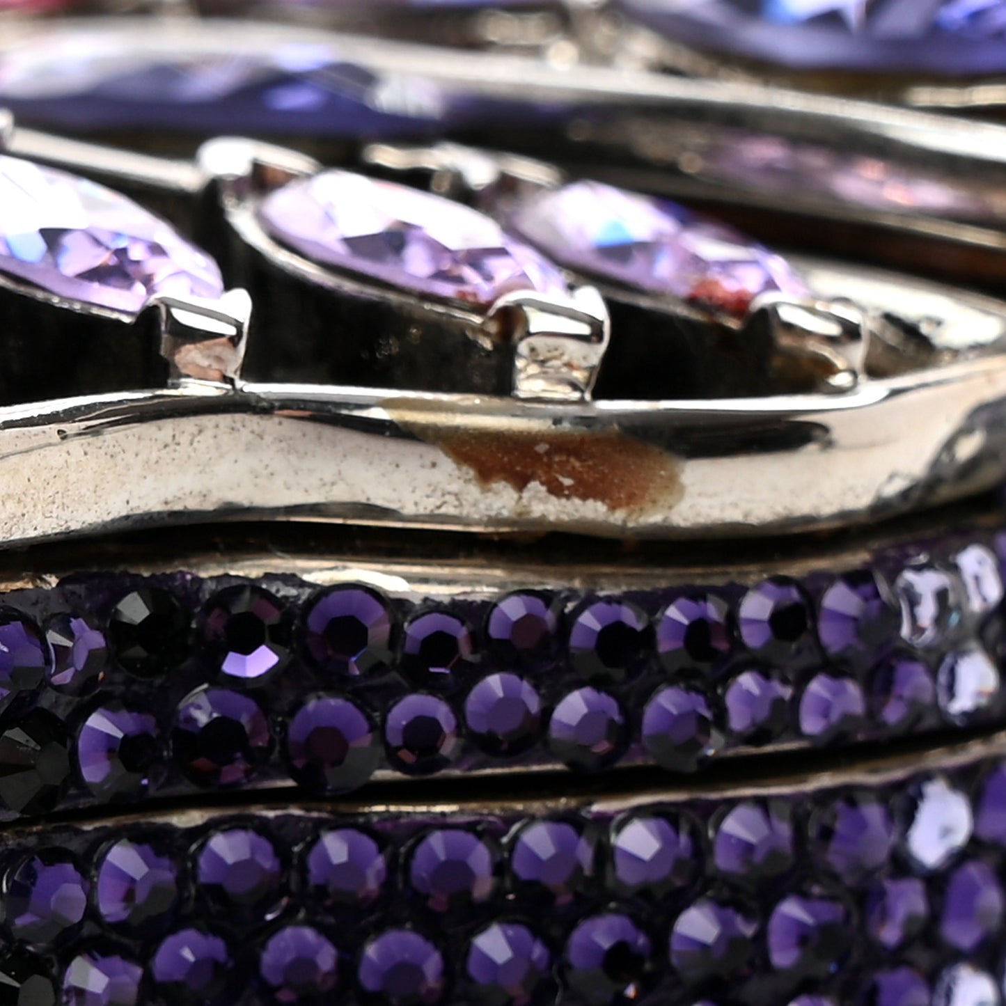 Crystal Butterfly Celestrina Minaudiere Clutch Plum