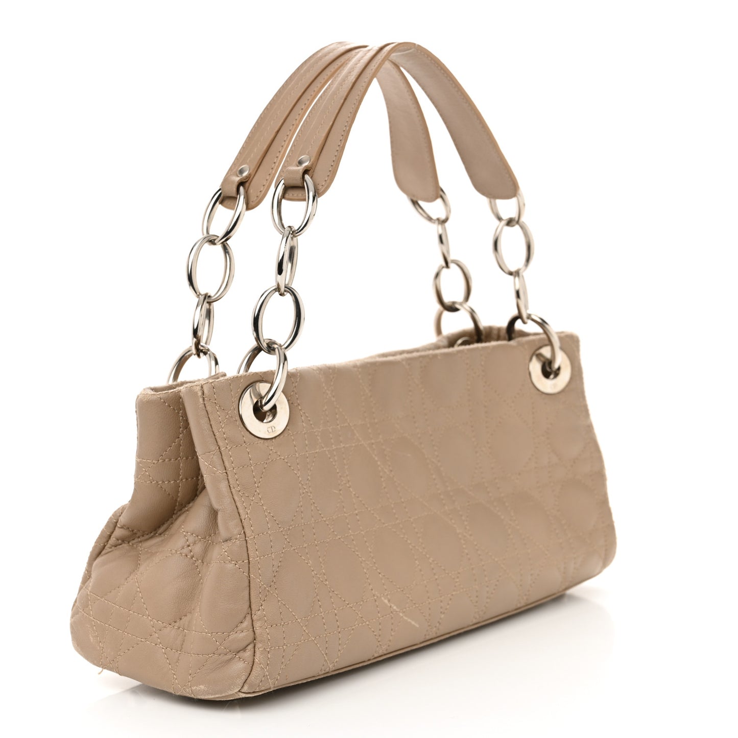 Lambskin Cannage Soft East West Tote Beige