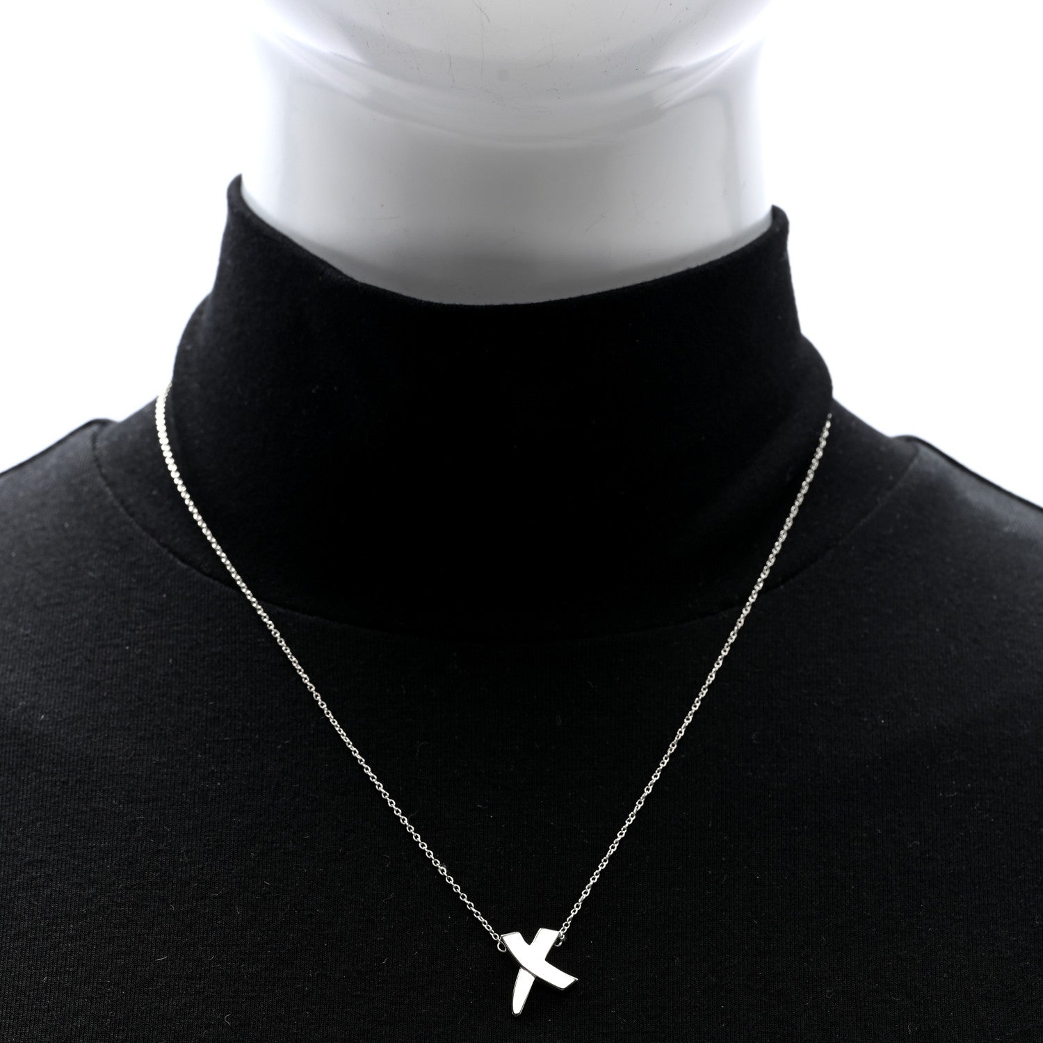 Tiffany Sterling Silver Paloma Picasso Graffiti X Pendant Necklace 2 of 5
