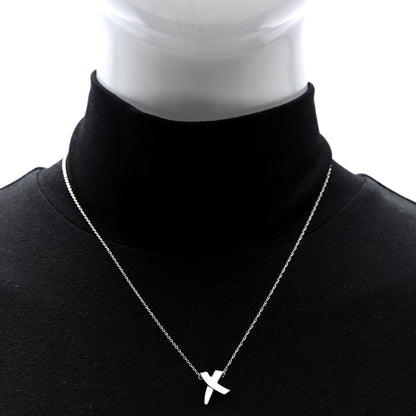 Tiffany Sterling Silver Paloma Picasso Graffiti X Pendant Necklace 2 of 5