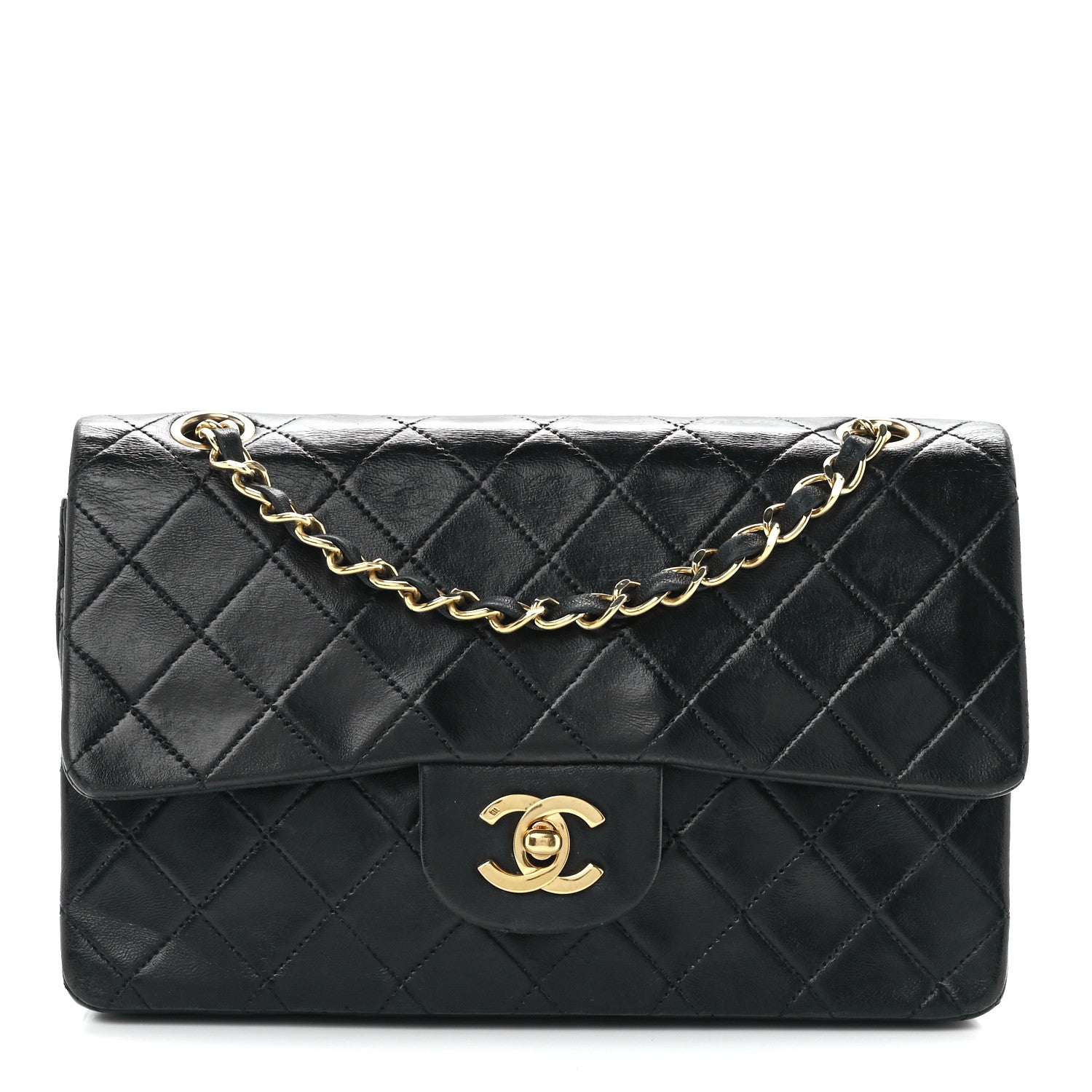 Chanel Lambskin Quilted Small Double Flap Black 1 of 13