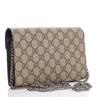 Gucci GG Supreme Monogram Mini Dionysus Chain Wallet Beige Black 3 of 8