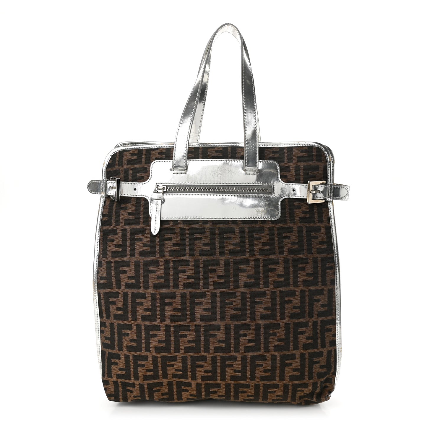 Zucca Shopper Tote Tobacco Argento