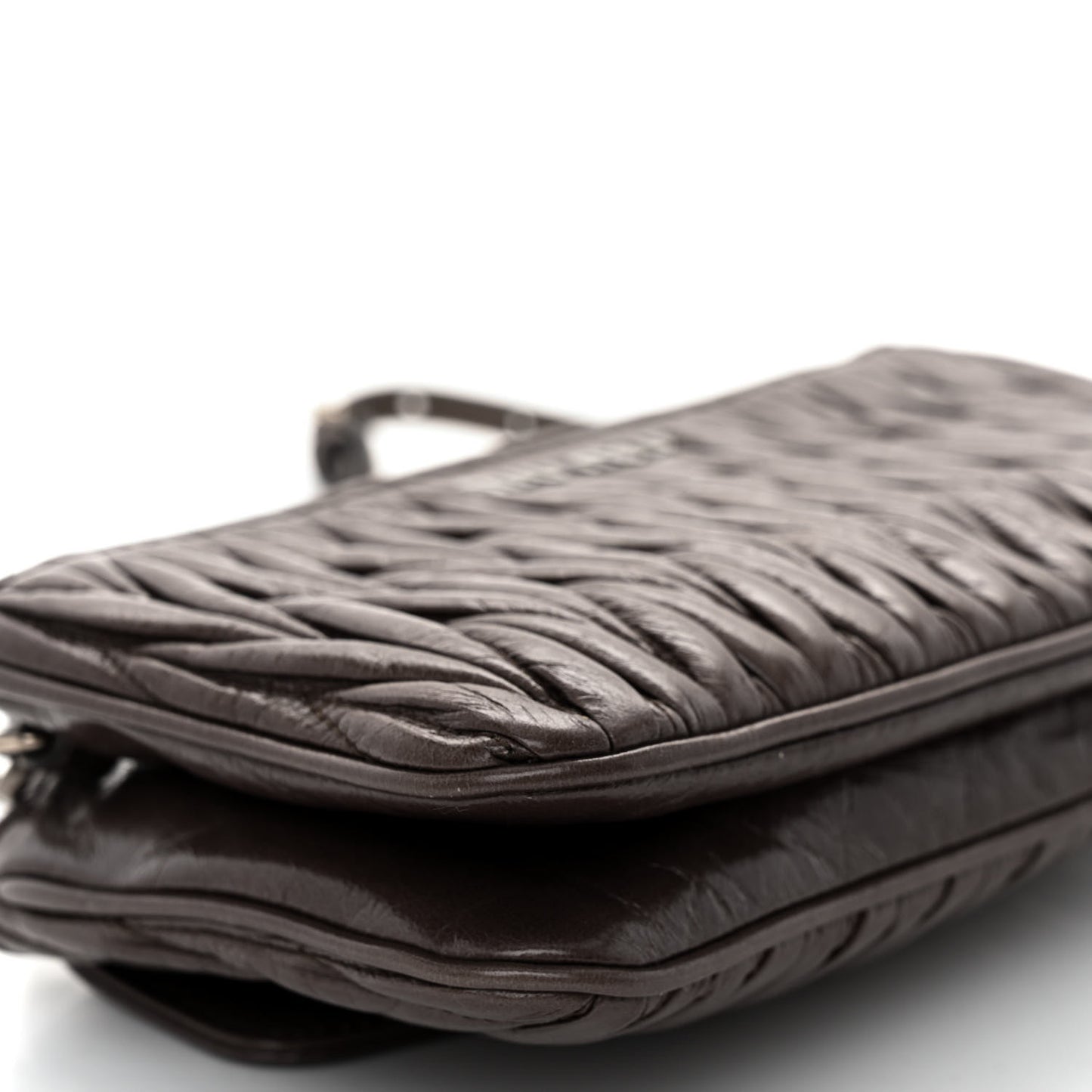 Vitello Lux Matelasse Crossbody Bag Fumo