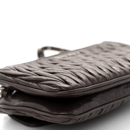 Miu Miu Vitello Lux Matelasse Crossbody Bag Fumo 8 of 9