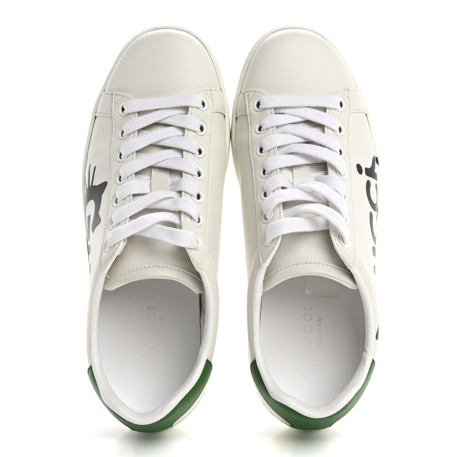 Gucci Calfskin Cat Womens Ace Sneakers 35 White 2 of 14