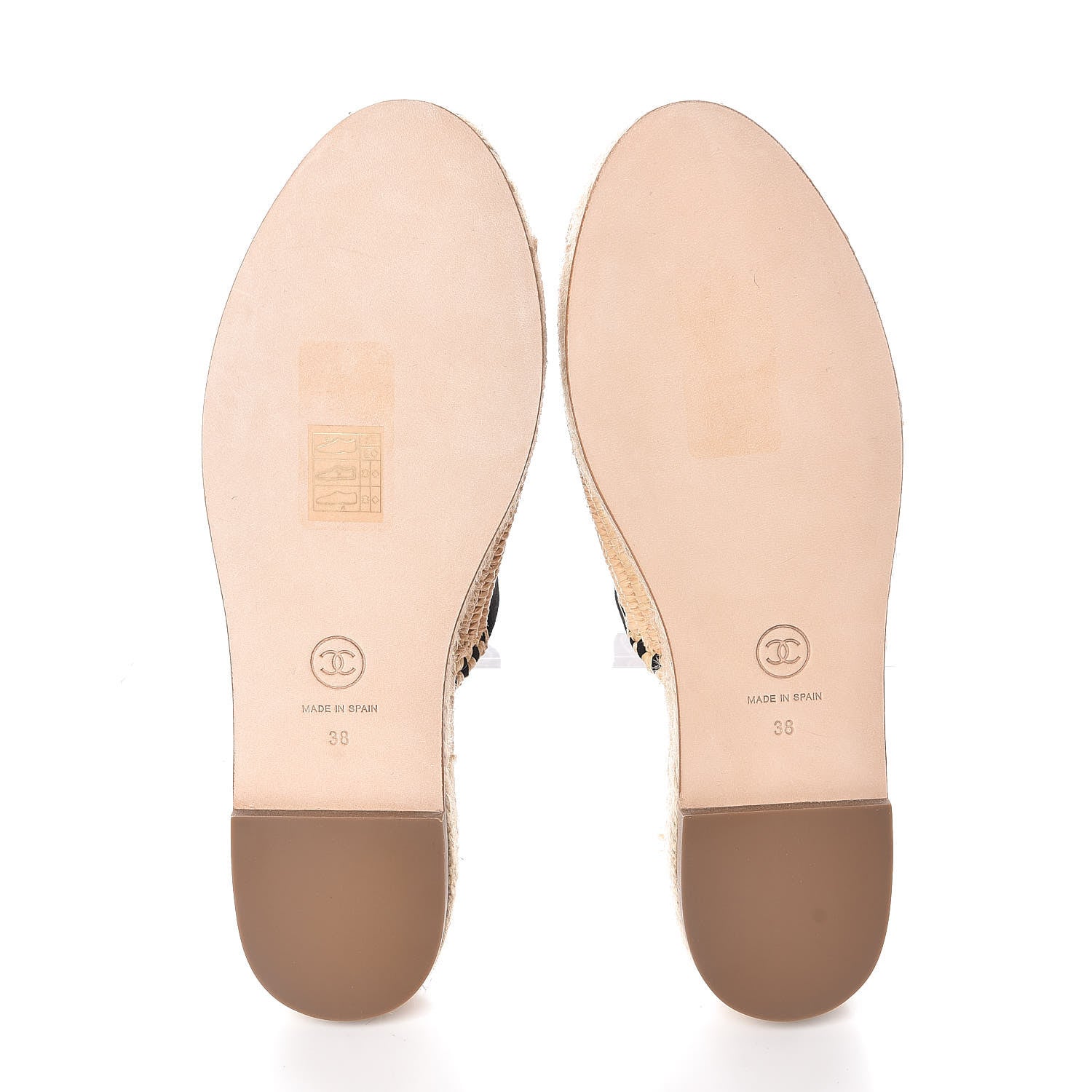 Chanel Suede Grosgrain CC Espadrilles 38 Black 5 of 9