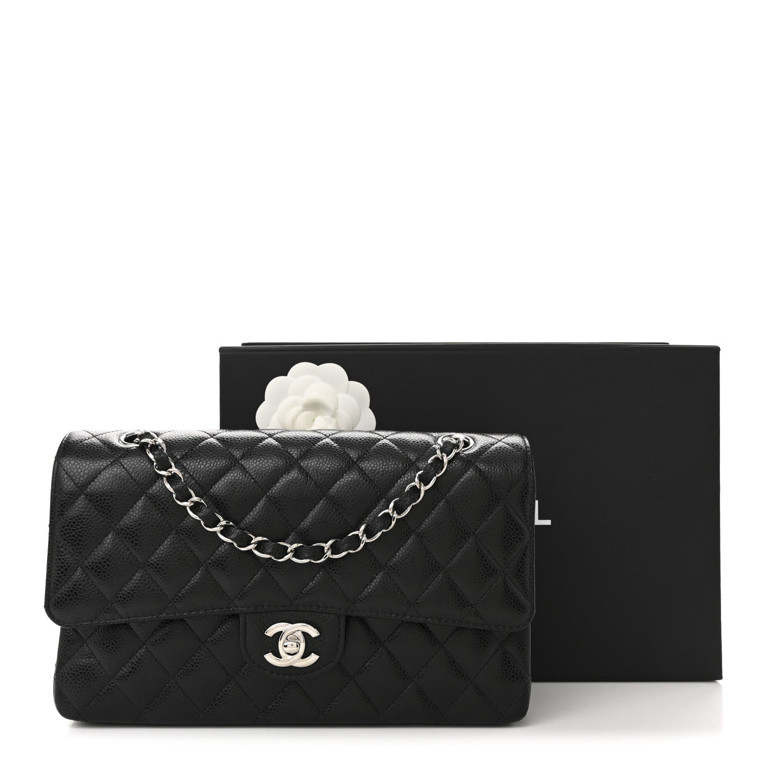 Chanel Caviar Quilted Medium Double Flap Black 11 of 11