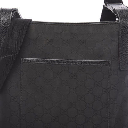 Gucci Nylon Monogram Flat Messenger Bag Black 9 of 11