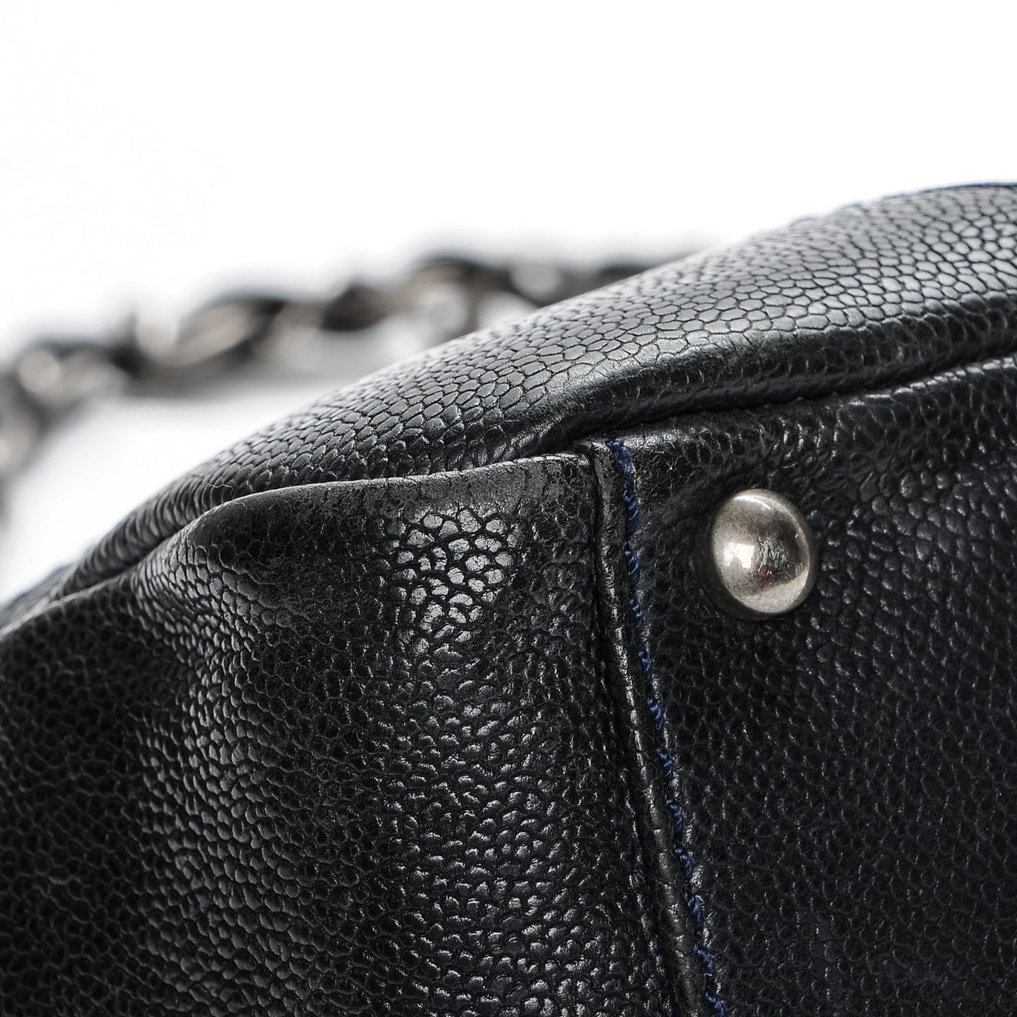 Distressed Caviar Outdoor Ligne Tote Navy