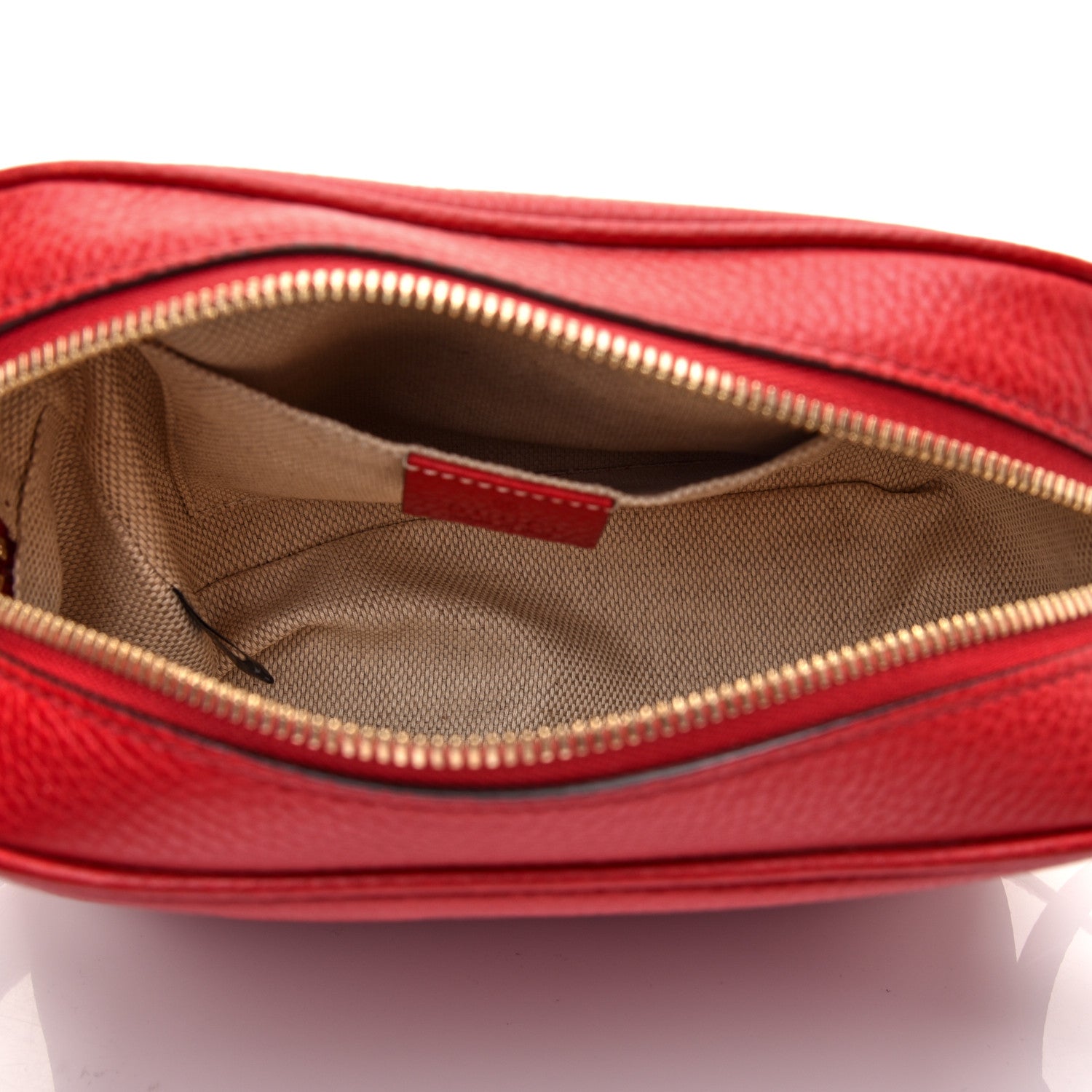 Gucci Pebbled Calfskin Small Soho Disco Bag Tabasco Red 5 of 10