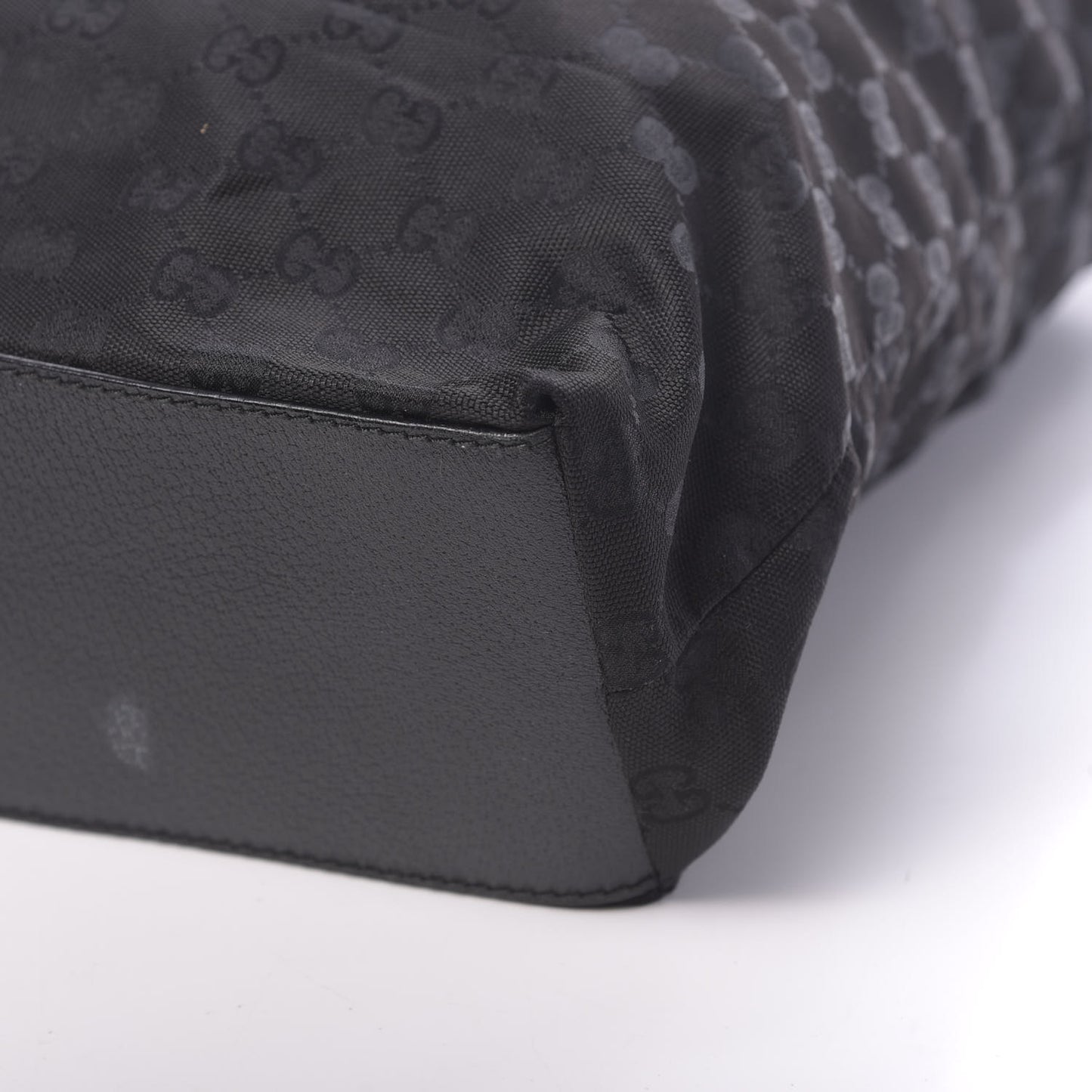 Nylon Monogram Large Web Handle Vertical Tote Black