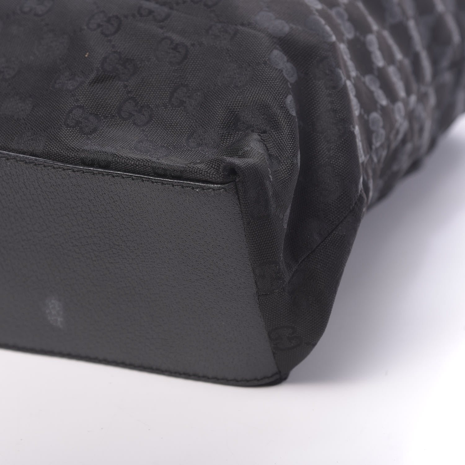 Gucci Nylon Monogram Large Web Handle Vertical Tote Black 11 of 12