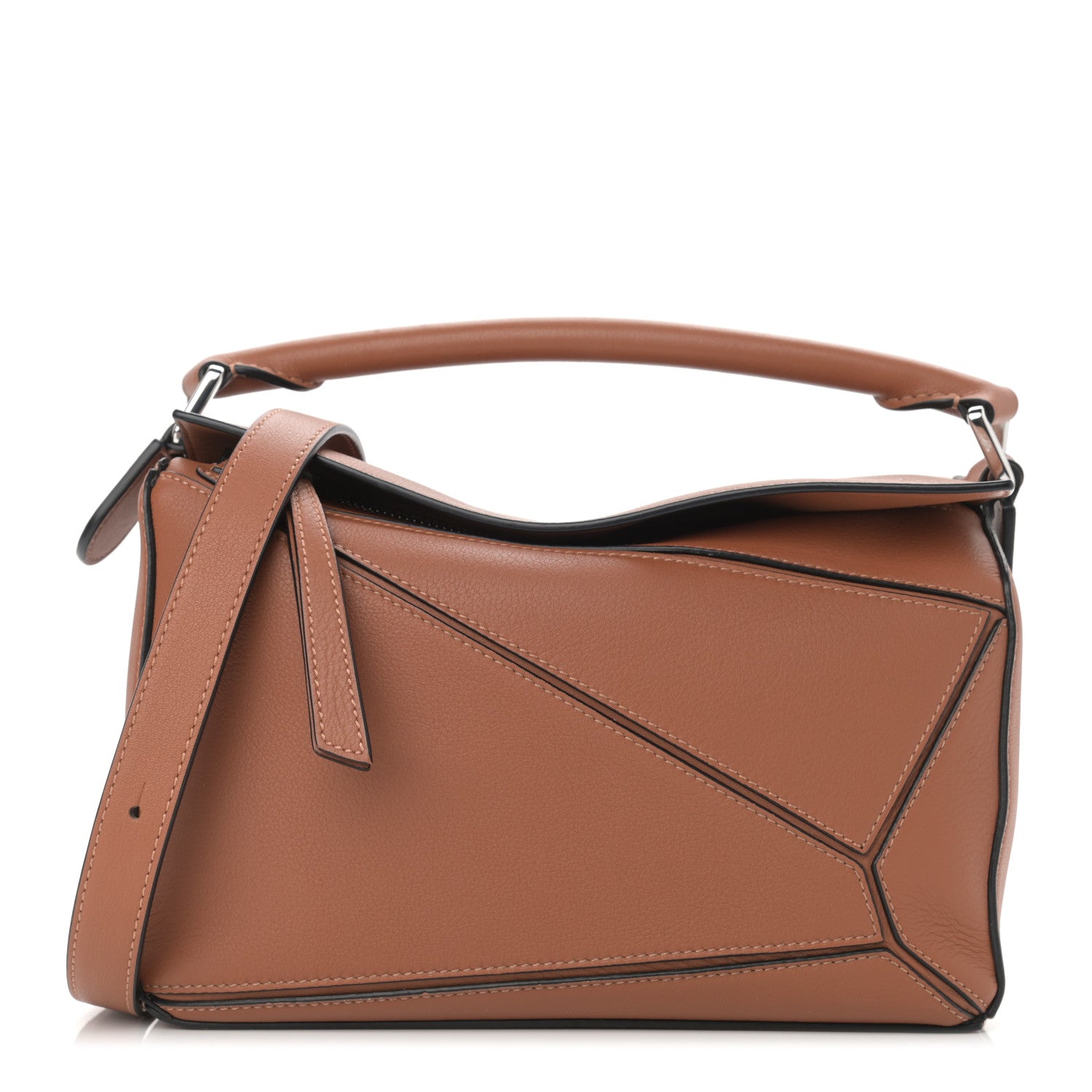 Loewe Calfskin Small Puzzle Bag Tan 1 of 9