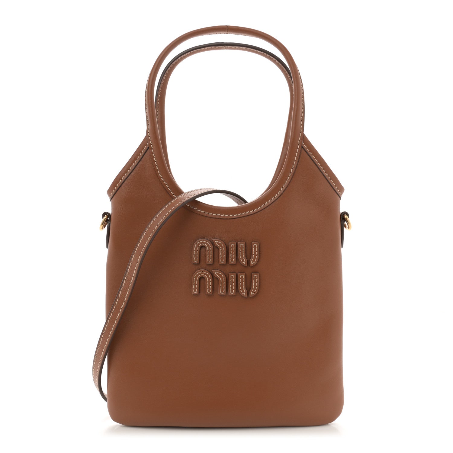 Miu Miu Nappa Mini Ivy Bag Cognac 1 of 10