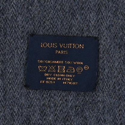 Louis Vuitton Cashmere Wool Monogram Gradient Scarf Black 3 of 3