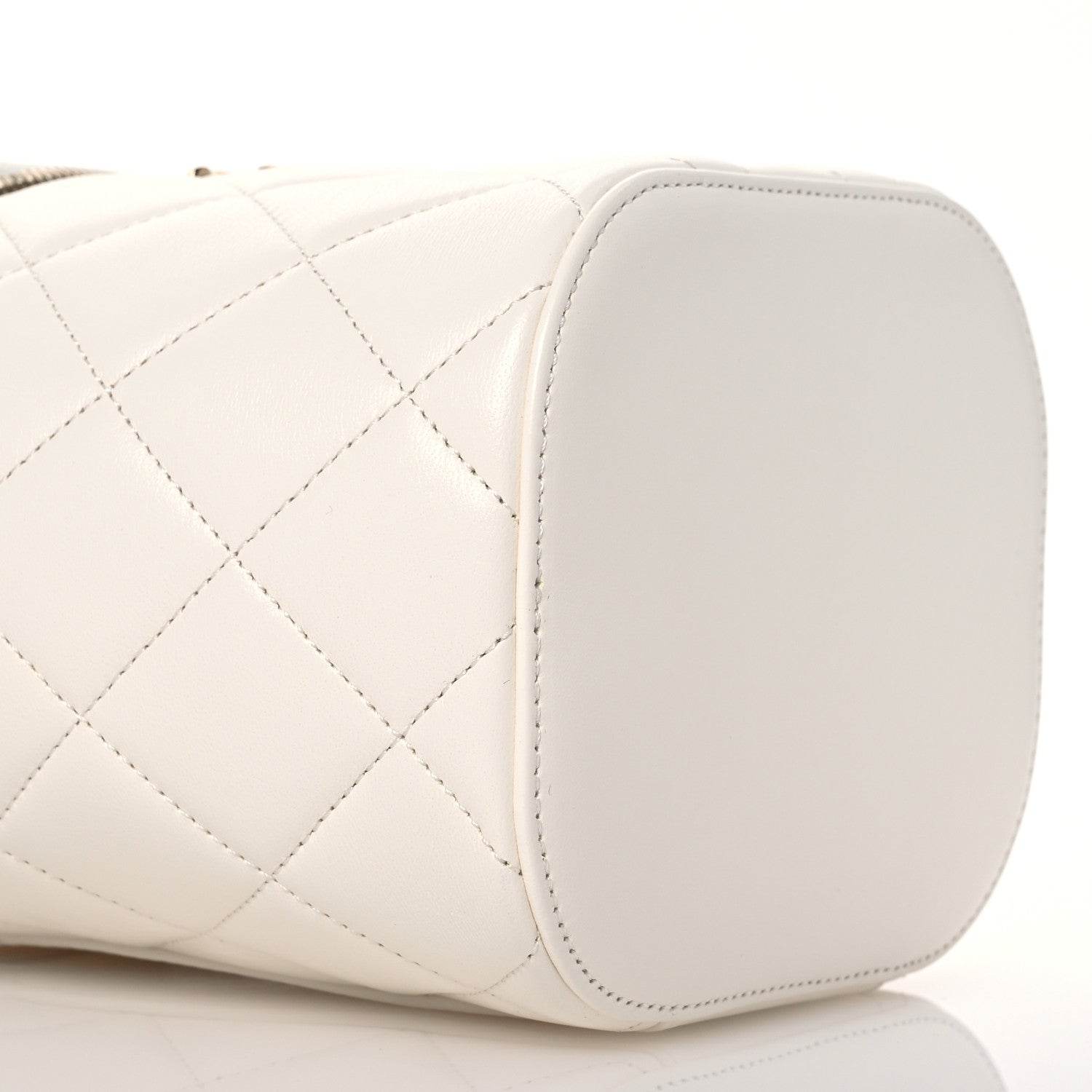 Chanel Lambskin Quilted Trendy CC Vanity Case White 9 of 10