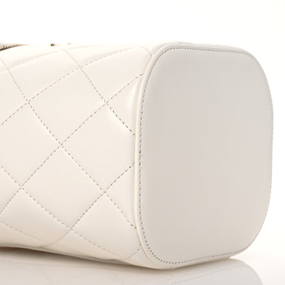Chanel Lambskin Quilted Trendy CC Vanity Case White 9 of 10